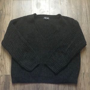 Black Express chenille sweater